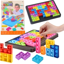 Tetris Pop It 3 viename – spalvingas sensorinis loginis žaidimas, 27 dalys