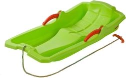 Plastic sled with brakes Baby Mix Karol green