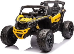 Elektrinis vaikiškas automobiliukas Baby Mix Buggy Hornet 12V geltonas