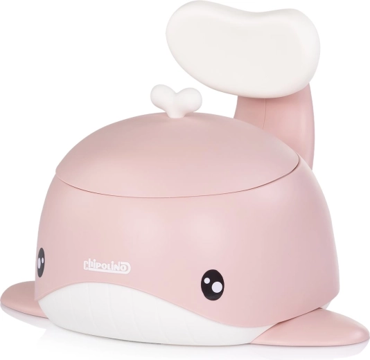 Chipolino children's potty with backrest whale pink