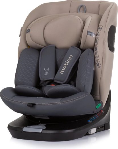 I-Size car seat 40–150 cm with Isofix and 360° rotation, Macadamia