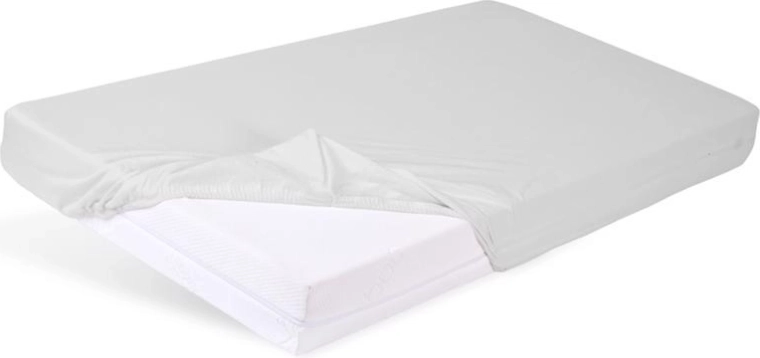 Babymatex waterproof bamboo fitted sheet, light grey, 60 × 120 cm