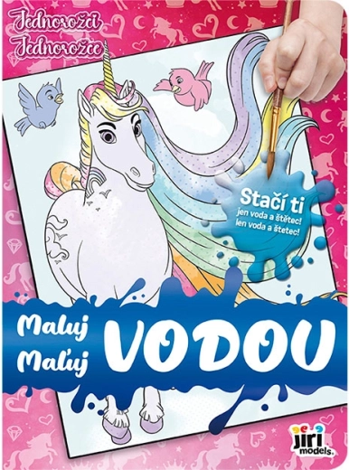 Vandens dažymo knygelė – vienaragiai
