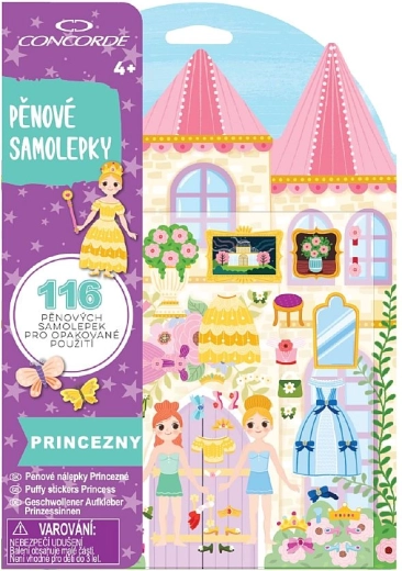 CONCORDE foam stickers – princesses, 116 pcs