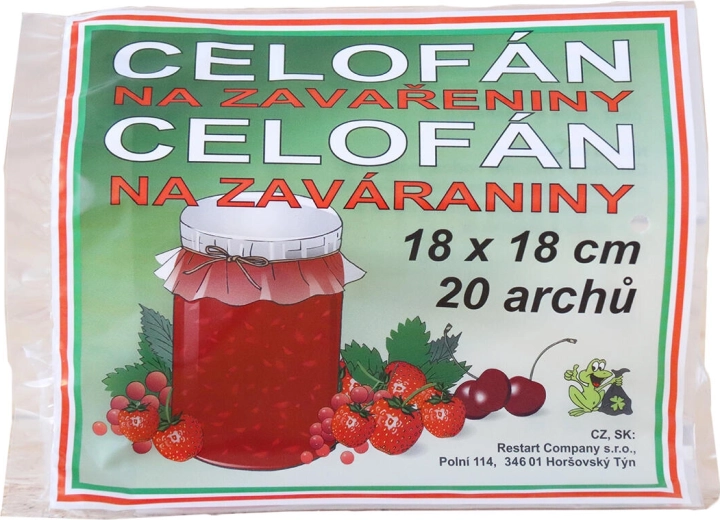 Celofano lakštai konservavimui 18 × 18 cm (20 vnt.)