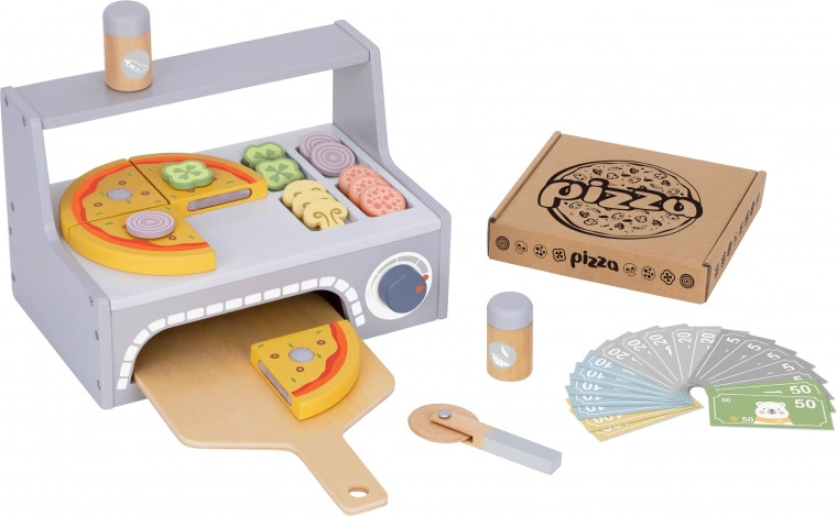 Tooky Toy Wooden Pizza Set with Accessories