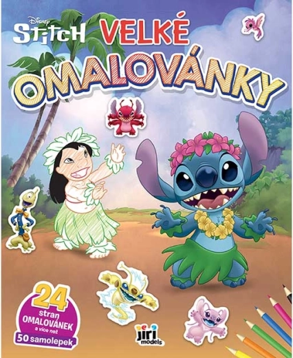Didelė spalvinimo knygelė Lilo & Stitch su lipdukais