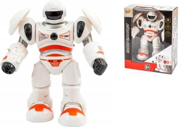 Interaktyvus vaikščiojantis oranžinis robotas „SmilyPlay“