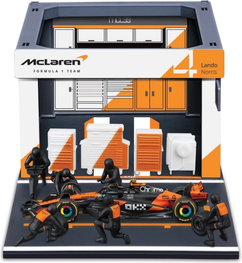 Bburago Formula Racing F1 pit pass rinkinys McLaren Team MCL39 2025 Lando Norris 1:43