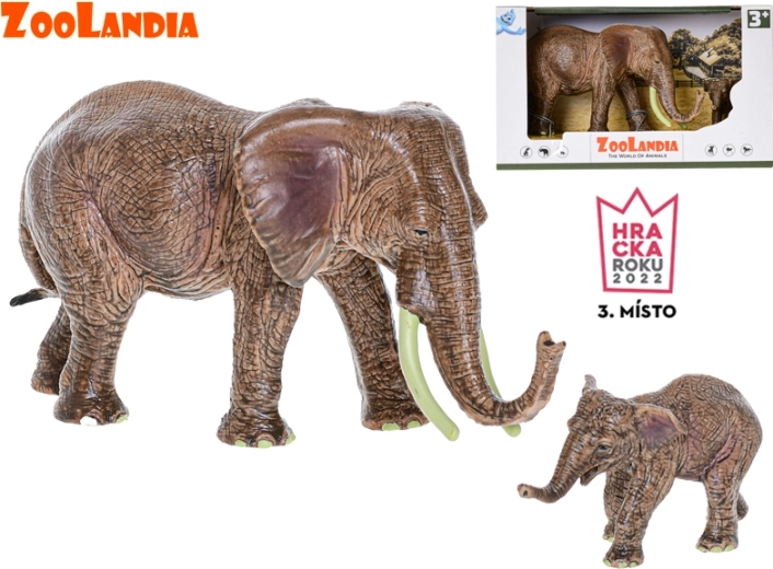 Zoolandia drambliukė su jaunikliu – plastikinės figūrėlės į ZOO