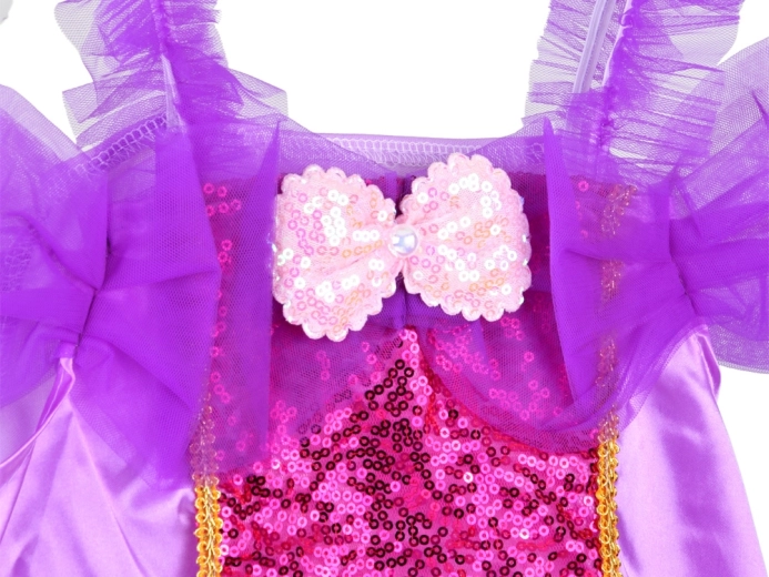 Sparkly sequin top with tulle ruffles