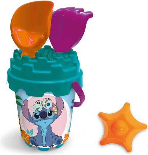 Smėlio žaidimų rinkinys „Stitch“ su kibirėliu