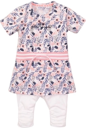 Dirkje two-piece baby set: patterned tunic and leggings