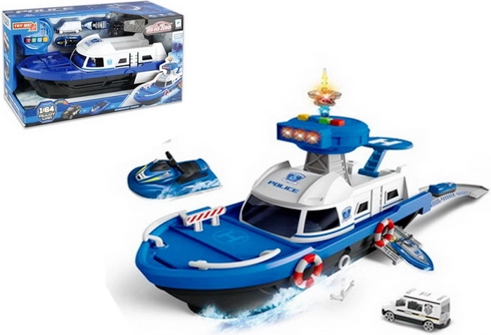 Police boat with light and sound