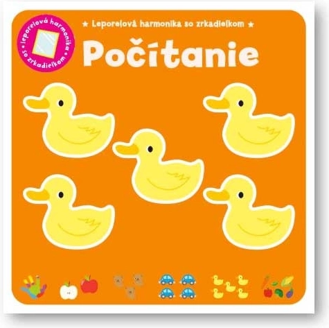 Accordion (concertina) board book with a mirror – counting