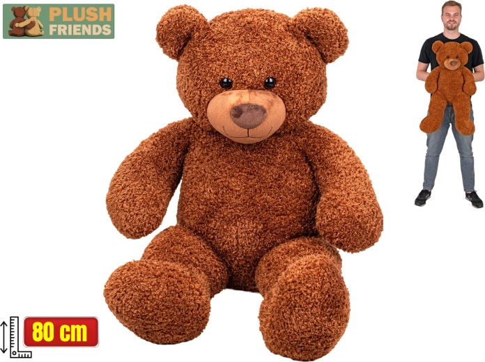 Pliušinis meškiukas Plush Friends 80 cm rudas