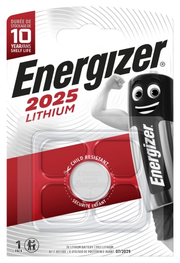 Ličio mygtukinė baterija Energizer CR2025 3 V
