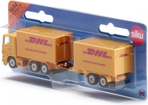 Metalinio sunkvežimio su priekaba DHL SIKU modelis