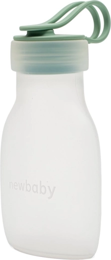 Silikoninis motinos pieno buteliukas New Baby, mėlynas