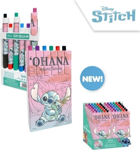 6 STITCH rašiklių rinkinys