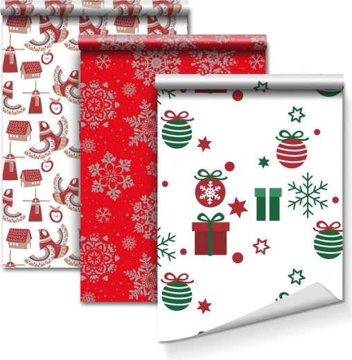 Wrapping Paper with 3 Designs, 70 × 150 cm