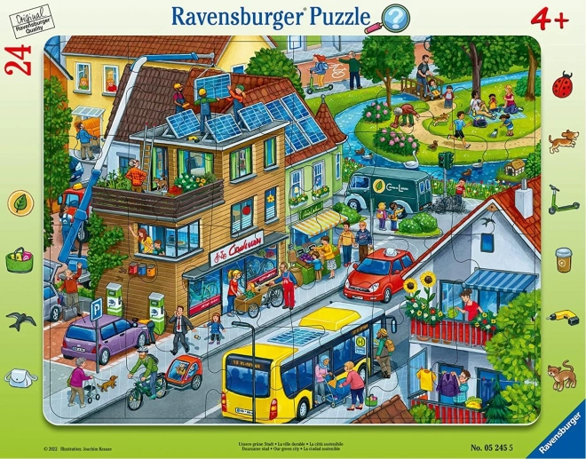 Ravensburger dėlionė „Mūsų žaliasis miestas“ (24 detalės)