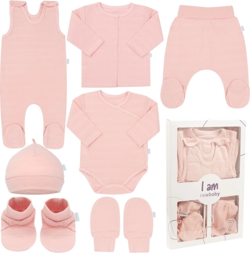 Newborn 4-piece hospital set New Baby I AM, pink