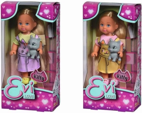 Lėlė Evi Love su kačiuku – 2 variantai