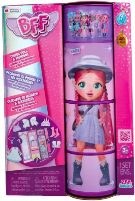 Lėlė CRY BABIES BFF Katie – madinga lėlė su priedais