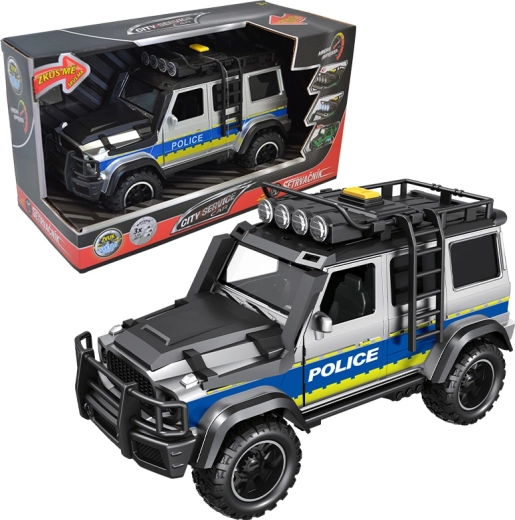 Visureigis policijos automobilis 1:14 City Service Car su šviesomis ir garsais