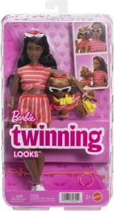 Barbie Twinning Looks lėlė ir šuniukas su priedais