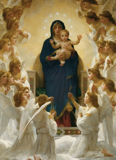 Dėlionė Mergelė Marija su angelais (1000 detalių)