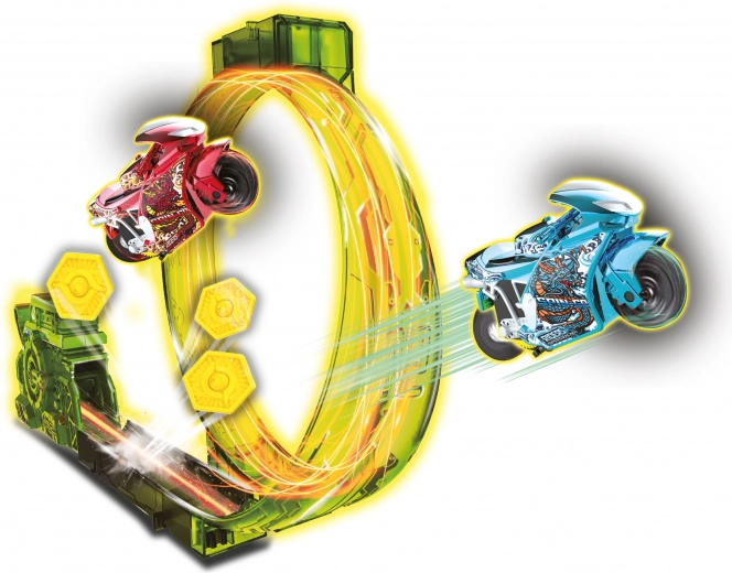Spin and Build Basic track with 1 motorcycle