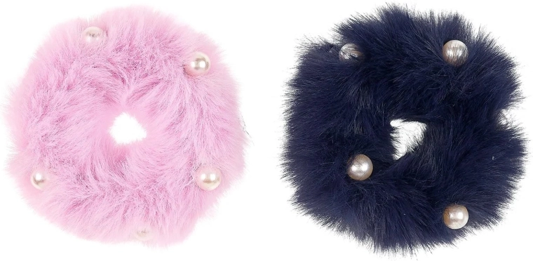 Souza! Tessel Hair Scrunchies, Purple and Dark Blue - 2 pcs