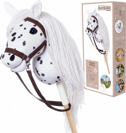 Hobby arkliukas ant lazdos HOPPIHORSE A3 su leopardiniu raštu
