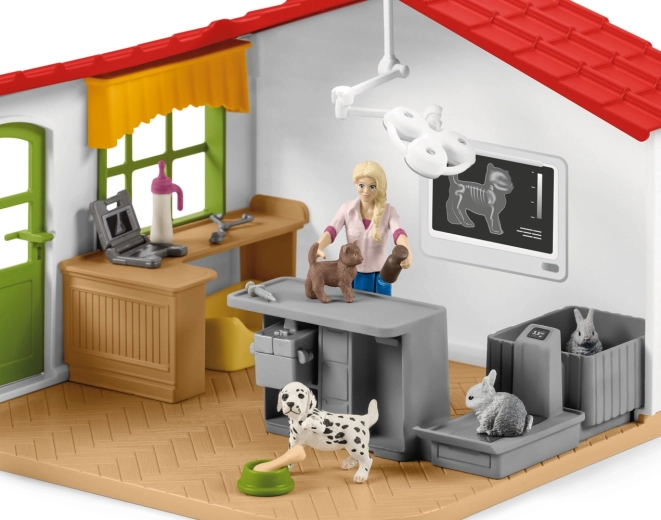 Realistiška veterinarijos klinika su rentgenu