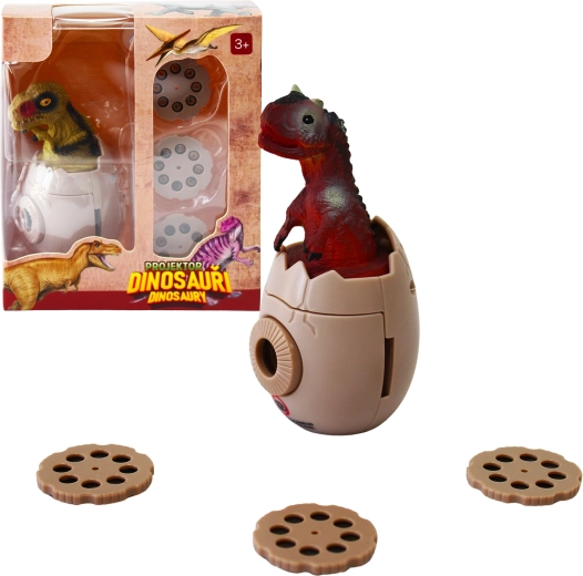Dinosaur projector in an egg shape with 3 interchangeable discs - 1 piece