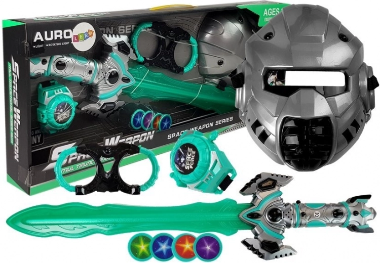 Space Toy Set Light Sword Mask Handcuffs