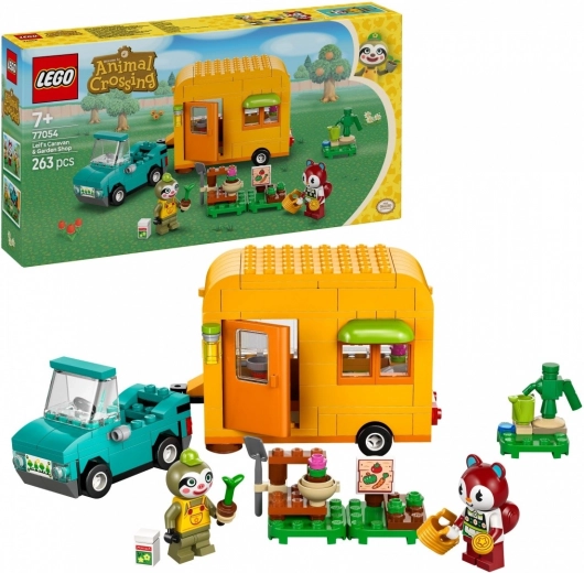 LEGO® Animal Crossing™ 77054 Leifas, karavanas ir sodininkystės kioskas