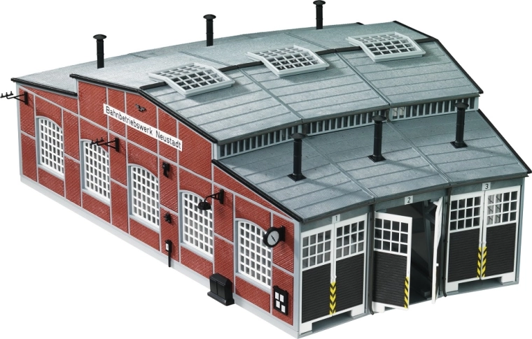 Fleischmann depot for 3 locomotives H0