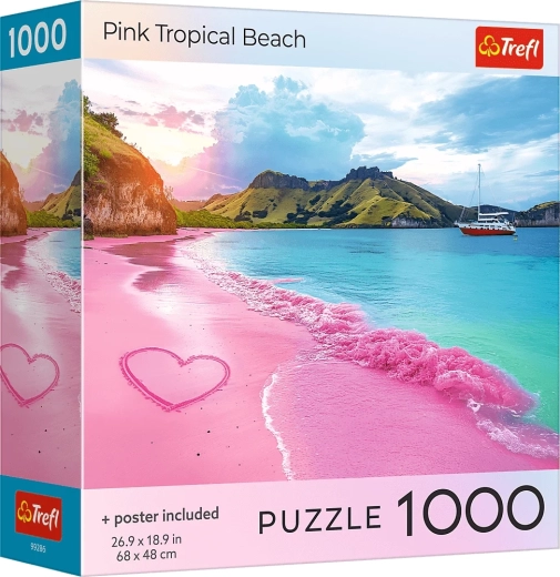 Trefl Puzzle Pink Tropical Beach 1000 Pieces