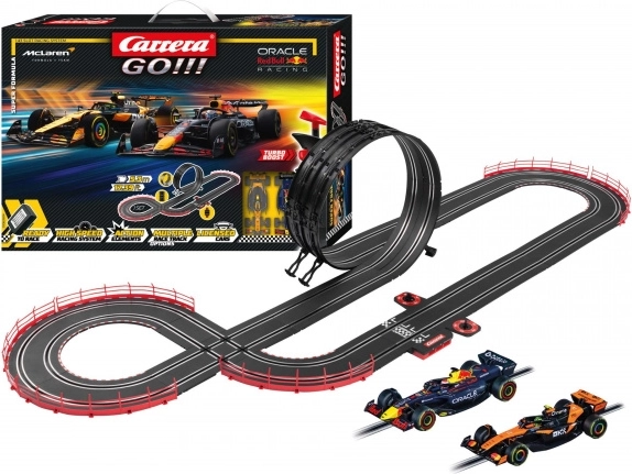 Carrera GO Super Formula 5,3 m automobilių trasa su F1 RED BULL ir MCLAREN bolidais