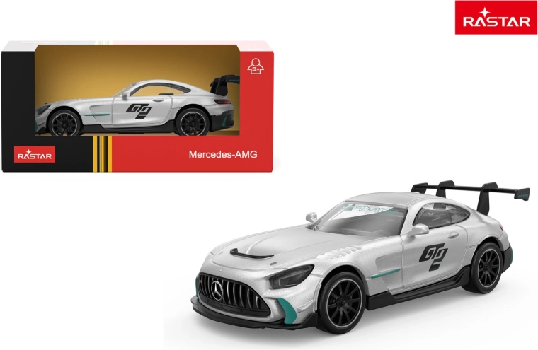 Metalinis automobilio modelis Rastar Mercedes-AMG GT2 1:43, sidabrinis