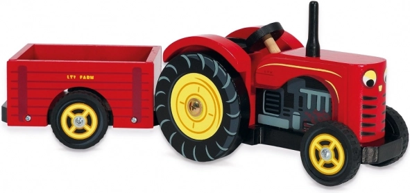 Le Toy Van raudonas traktorius ir priekaba