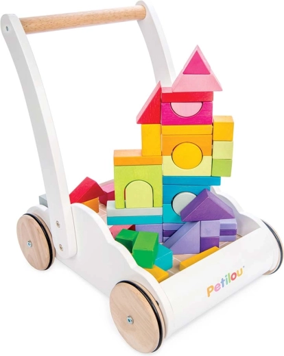 Le Toy Van medinė vaikštynė Rainbow cloud su kaladėlėmis