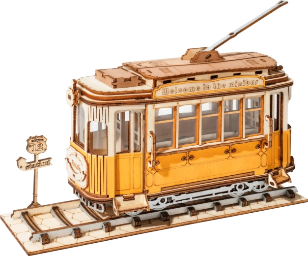 Robotime Rolife 3D wooden tram puzzle