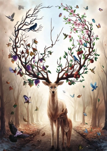 Mythical Deer Puzzle 1000 Pieces