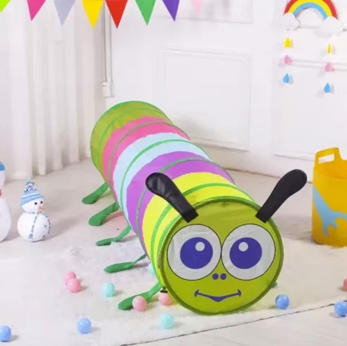 Playful caterpillar design that draws kids into play