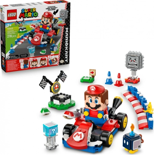 LEGO® Super Mario™ 72043 Mario Kart™ – interaktyvus LEGO® Mario™ ir standartinis kartingas