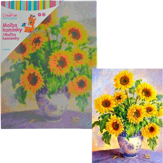 Deimantinė mozaika „Saulėgrąžos“ 30 × 40 cm
